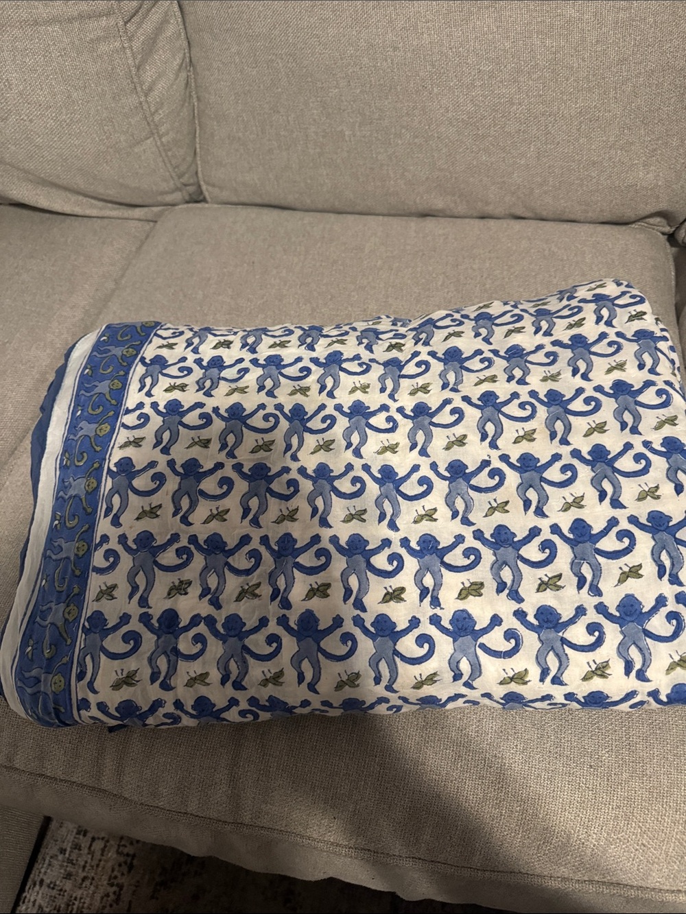 Roller Rabbit Monkey Baby Quilt